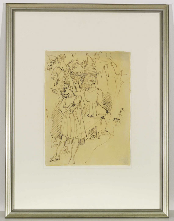 Ernst Ludwig Kirchner - Skizze nach der Scuola Ferrarese - Frame image