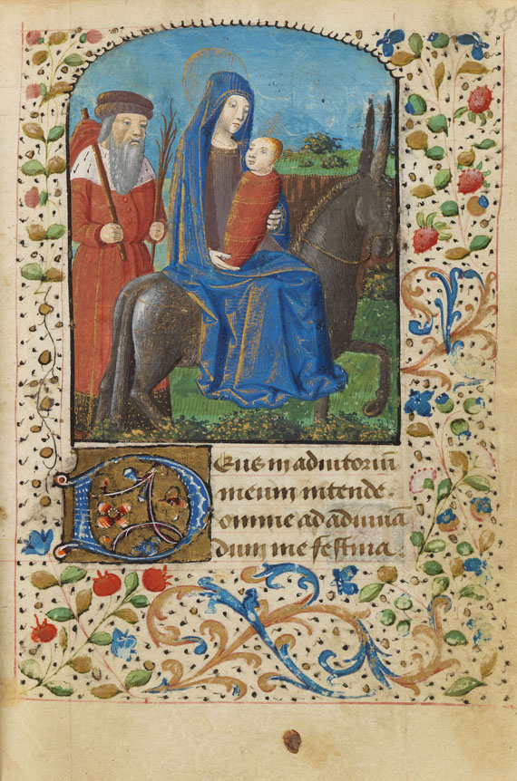  Manuskripte - Stundenbuch. Pergamenthandschrift, Frankreich um 1500 - 