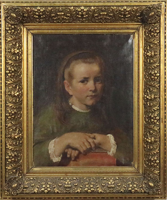 Jakob Grünenwald - Mädchenporträt (Agnes, die Tochter des Künstler) - Frame image