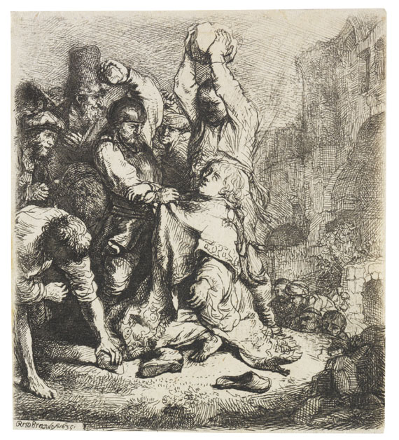 Harmensz. Rembrandt van Rijn - Die Steinigung des heiligen Stephanus