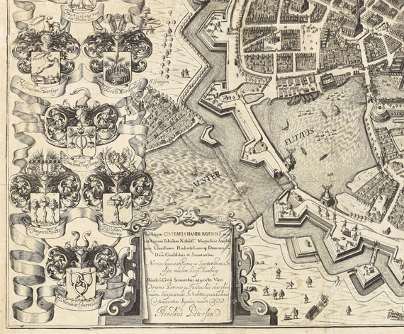  - 1 Bl. Hamburgum ... Novam hanc civitatis Hamburgensis (Arent Pietersen), 1644 - 