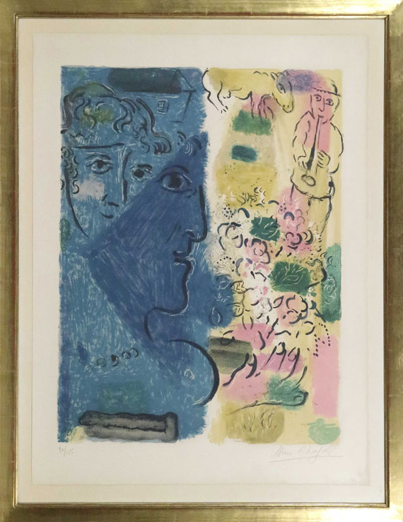 Marc Chagall - Le profil bleu - Frame image