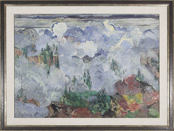 Oskar Moll - Wolken im Gebirge - Frame image