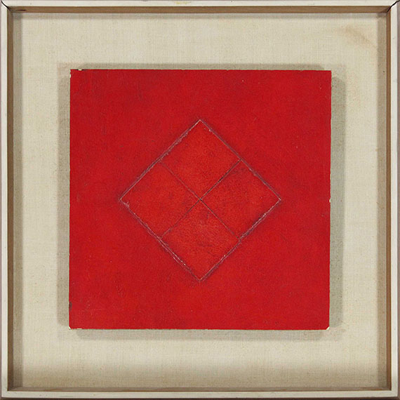 Gottfried Honegger - Ohne Titel (Tableau Relief in Red) - Frame image