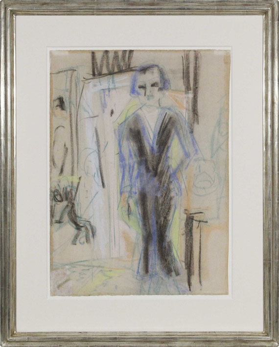 Ernst Ludwig Kirchner - Stehende Dame im Abendkleid - Frame image