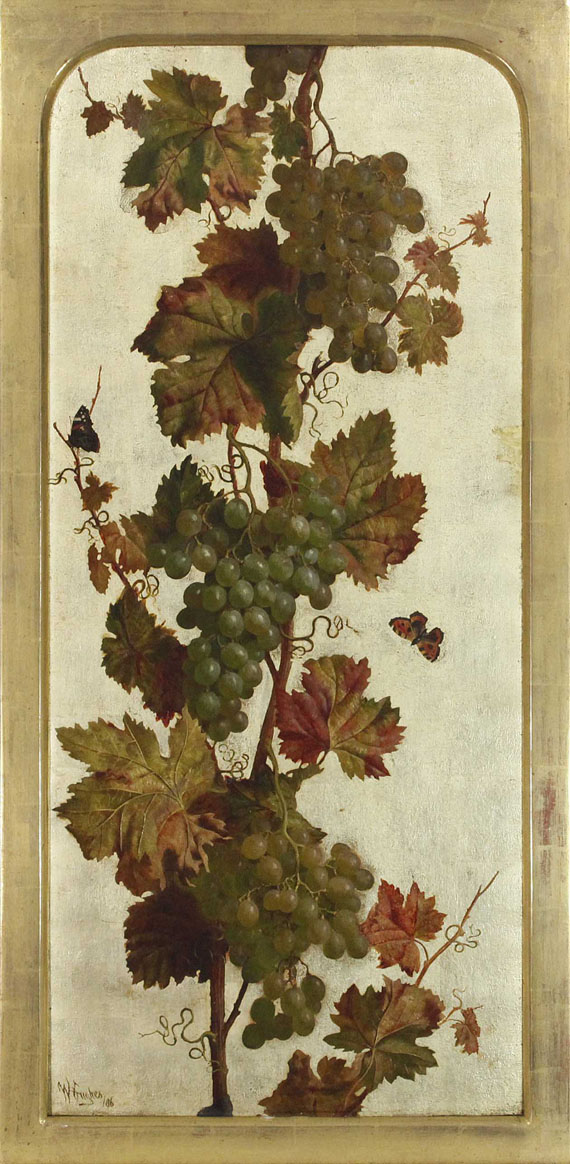 William Hughes - Weinreben, weiß und rot - Frame image
