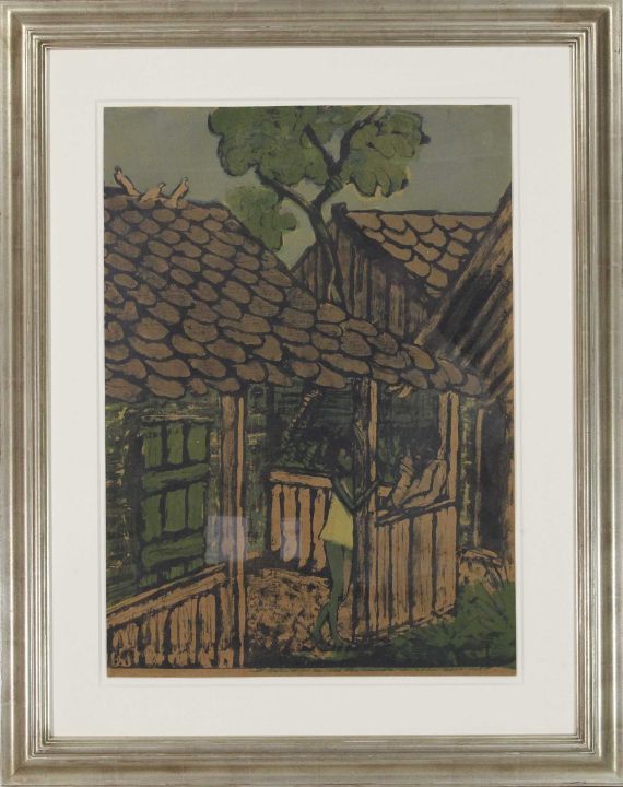 Otto Mueller - Zwei Zigeunerkinder vor der Hütte - Frame image