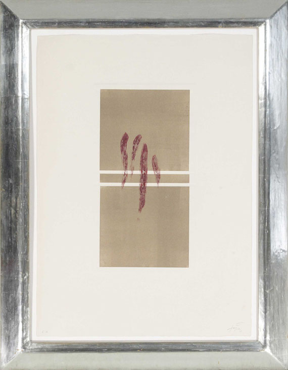 Antoni Tàpies - 4 Barres rouges - Frame image