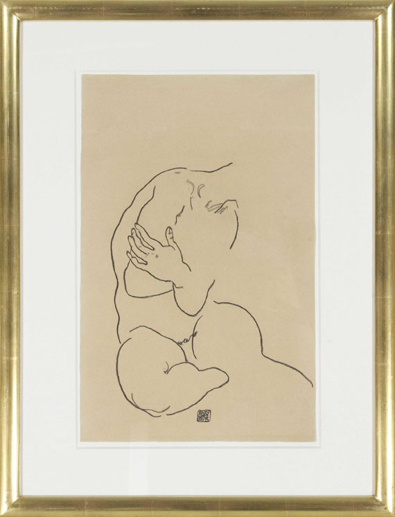 Egon Schiele - Sitzender weiblicher Torso - Frame image