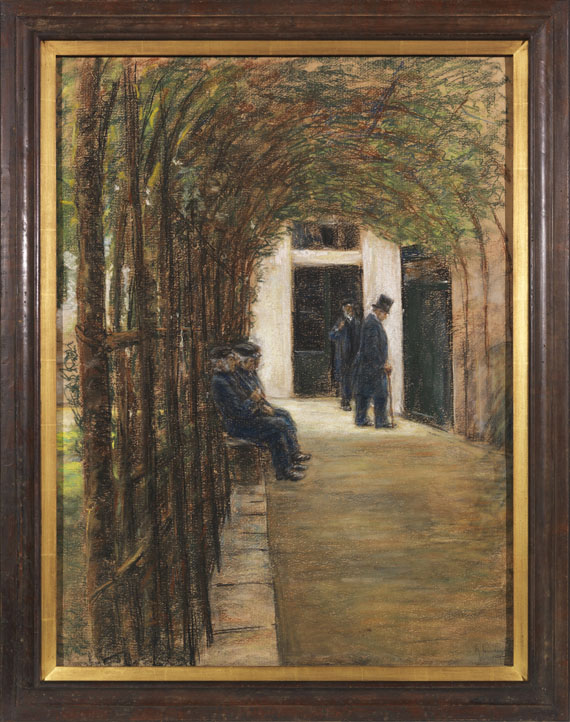 Max Liebermann - Altmännerhaus in Amsterdam (Garten im Brentanostift in Amsterdam) - Frame image