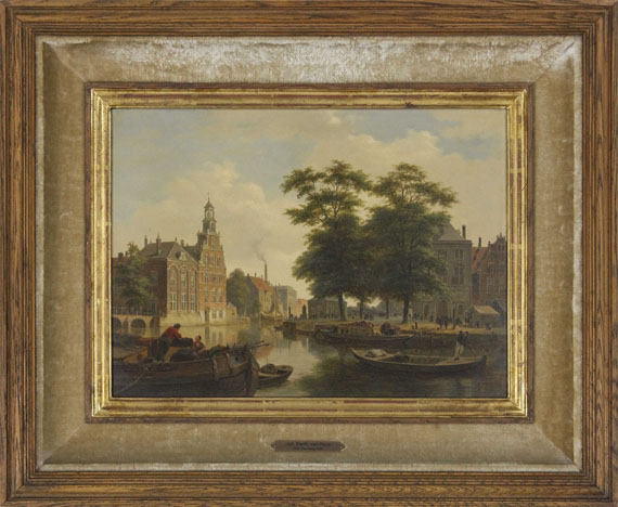 Bartholomeus Johannes van Hove - Sommerliche Stadtansicht - Frame image