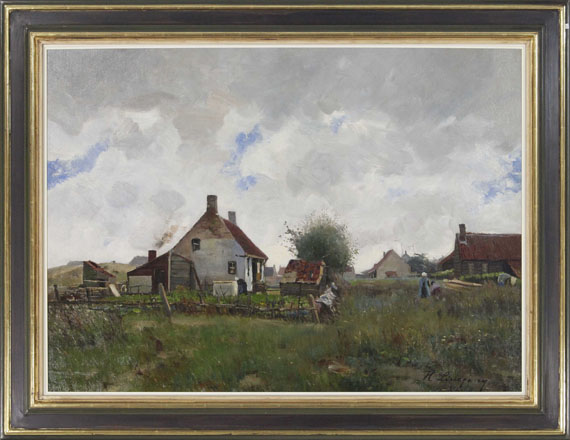 Helmuth Liesegang - Landschaft mit Bauernhäusern - Frame image