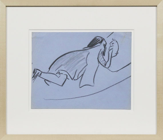 Ernst Ludwig Kirchner - Mädchen mit Katze - Frame image