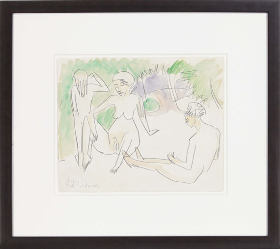 Ernst Ludwig Kirchner - Drei Frauenakte - Frame image