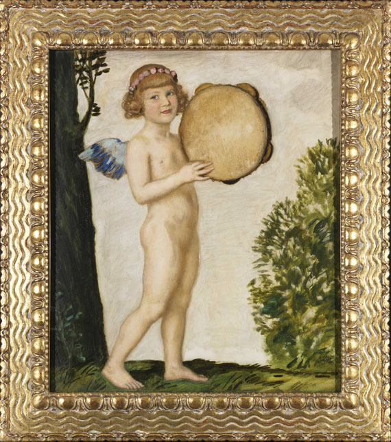 Franz von Stuck - Eros mit Tamburin - Frame image