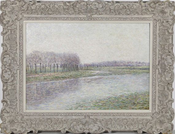 Paul Baum - Flusslandschaft mit Weiden - Frame image