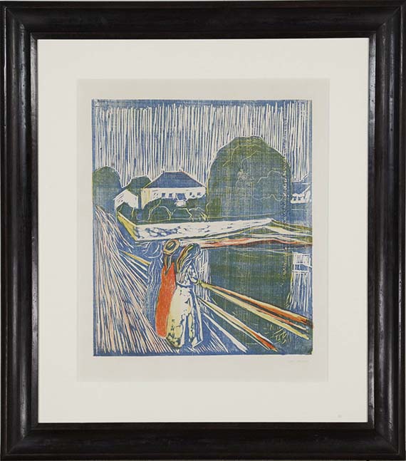 Edvard Munch - Mädchen auf der Brücke - Frame image
