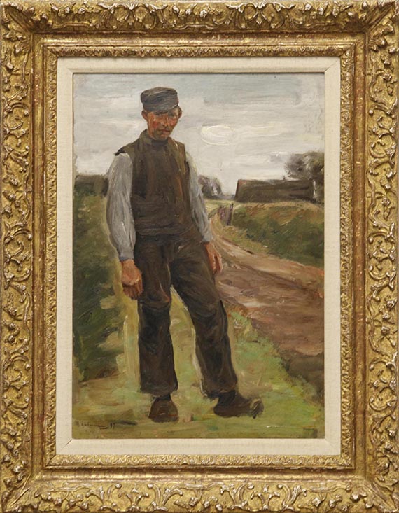 Max Liebermann - Stehender Bauer auf einem Wege - Frame image