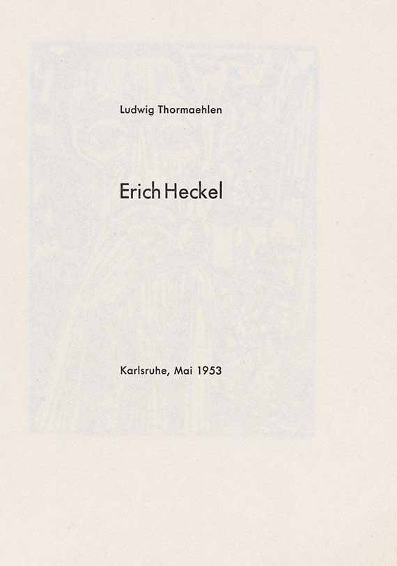 Erich Heckel - Den ungenannten Freunden