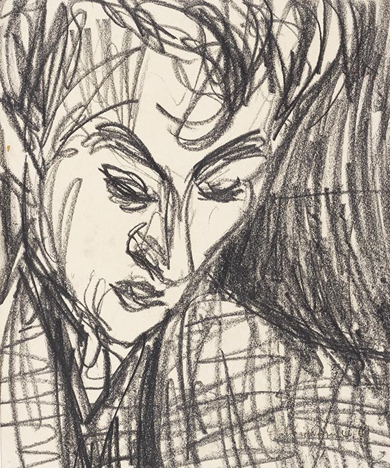 Ernst Ludwig Kirchner - Portrait eines jungen Mannes (Selbstportrait)