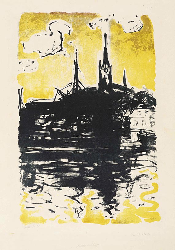 Emil Nolde - Kirche und Schiff, Sonderburg