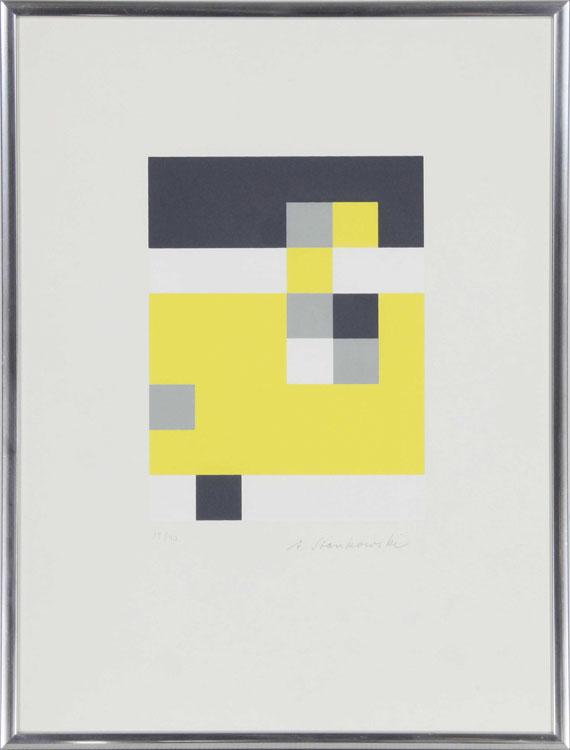 Anton Stankowski - Ohne Titel ("Gelb Schwarz Grau") - Frame image