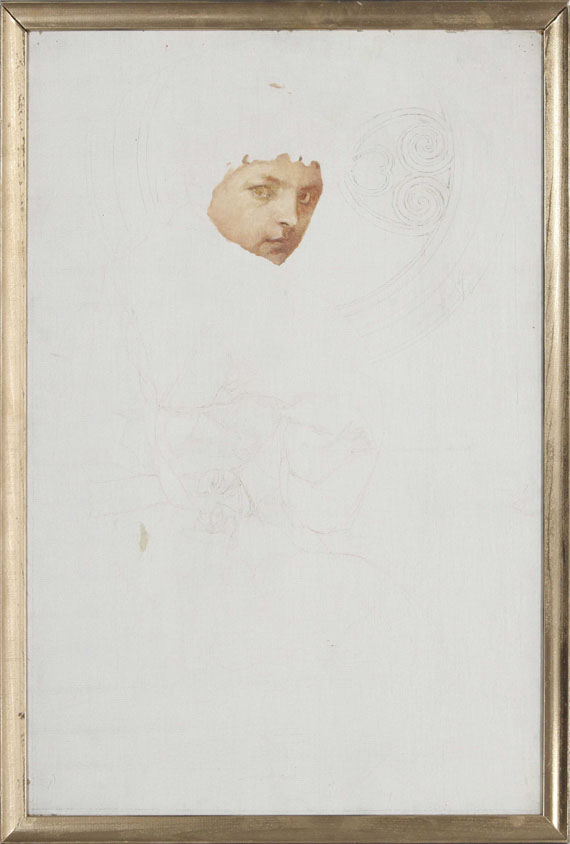 Alphonse Mucha - Unvollendetes Frauenporträt - Frame image