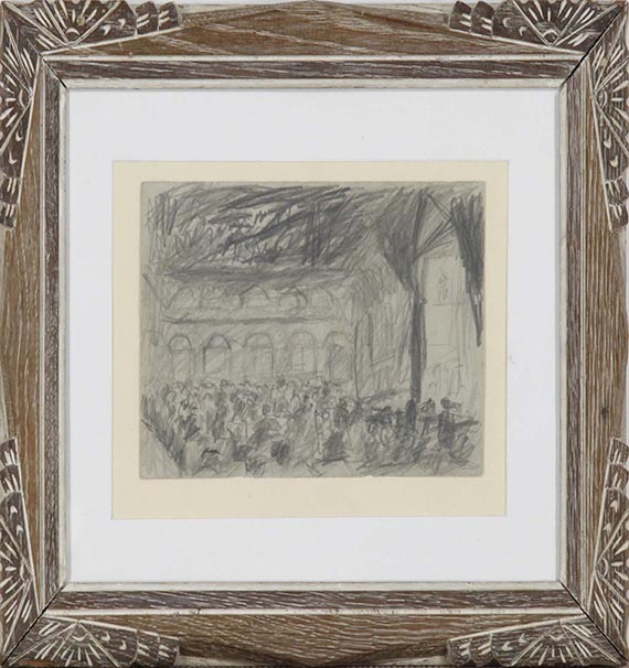 Max Beckmann - Abendveranstaltung in einem großen Innenhof - Frame image