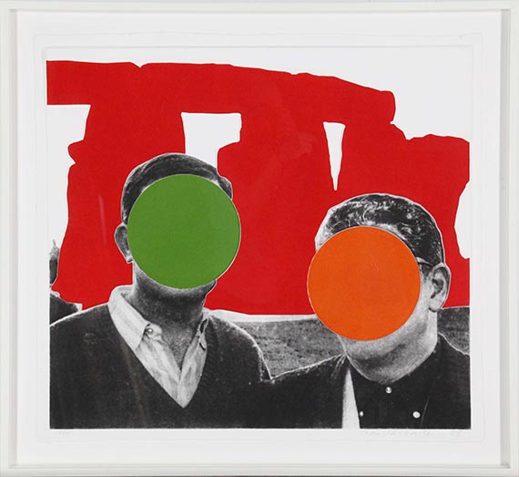 John Baldessari - Stonehenge (with two persons, red) - Frame image