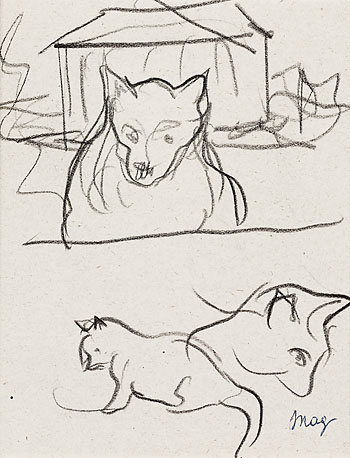 René Magritte - Hunde- und Katzenstudie