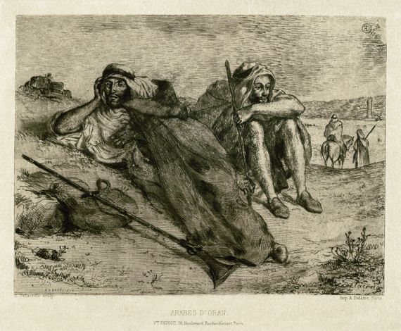 Eugène Ferdinand Victor Delacroix - Arabes d