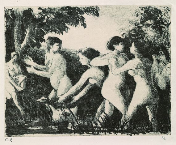 Camille Pissarro - Baigneuses luttant