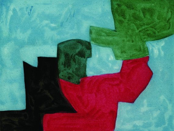 Serge Poliakoff - Komposition in Blau, Schwarz, Rot und Grün