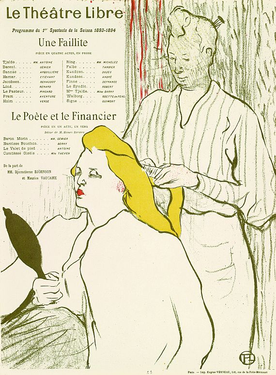 Henri de Toulouse-Lautrec - La Coiffure, Programme du Théâtre Libre