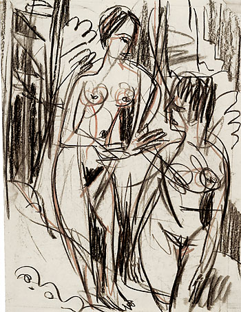 Ernst Ludwig Kirchner - Zwei weibliche Akte, stehend
