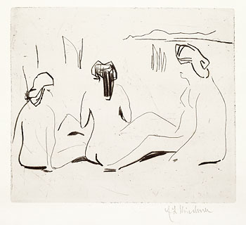 Ernst Ludwig Kirchner - Drei Badende an den Moritzburger Seen