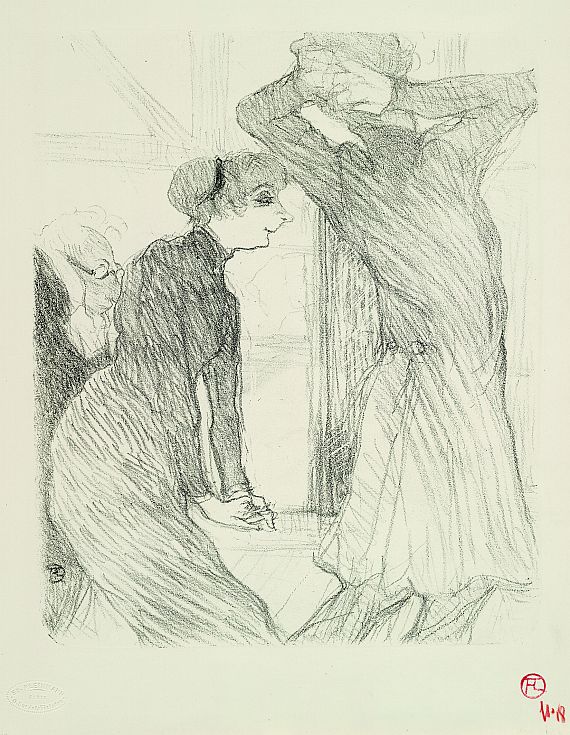 Henri de Toulouse-Lautrec - Lugné Poe et Berthe Bady dans Au-dessus des Forces Humaines