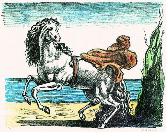 Giorgio de Chirico - Cavallo sulla spiaggia