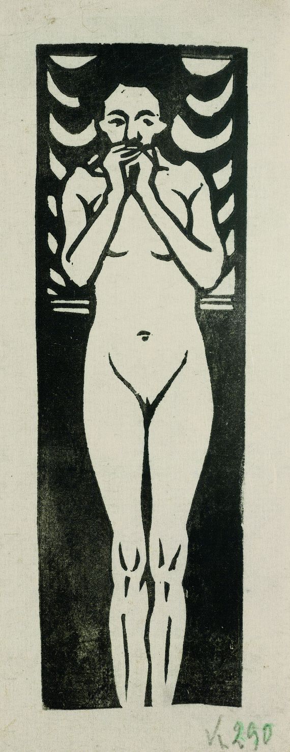 Ernst Ludwig Kirchner - Stehender Mädchenakt