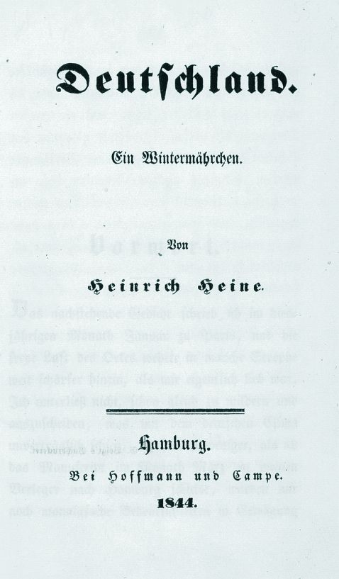 Heine, H. - Deutschland. Ein Wintermährchen, 1844 + 2 Beig. Zus. 3 Tle.