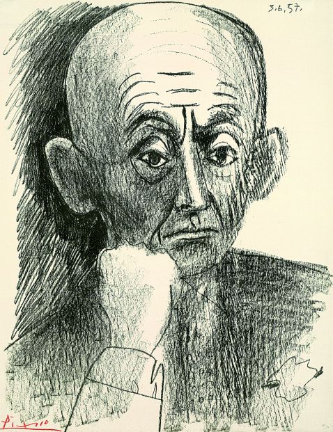 Pablo Picasso - Porträt D. H. Kahnweiler II