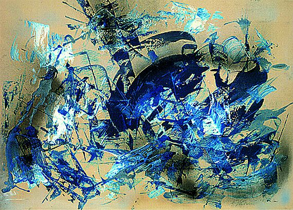Fred Thieler - Komposition in Blau