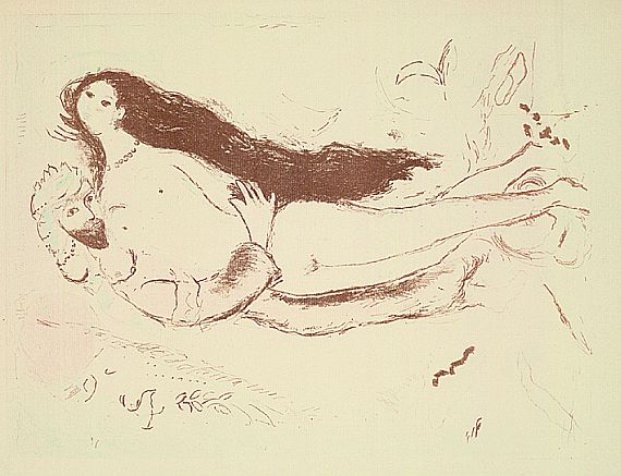 Marc Chagall - Disrobing her