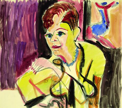 Ernst Ludwig Kirchner - Frauenporträt (Lesende)