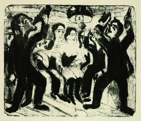 Ernst Ludwig Kirchner - Fest in der Sennhütte