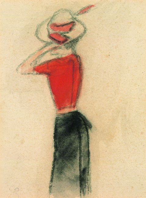 Christian Rohlfs - Frau mit roter Bluse