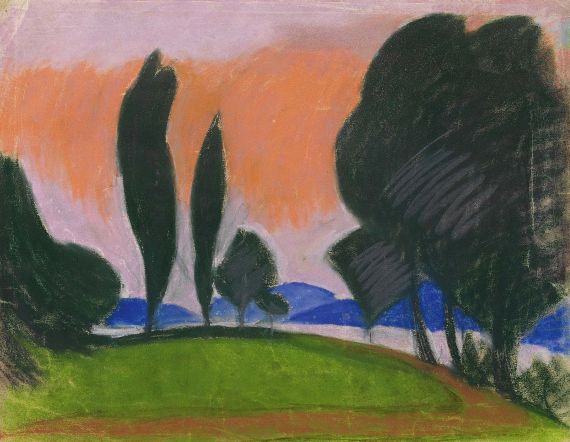 William Straube - Landschaft mit Bäumen