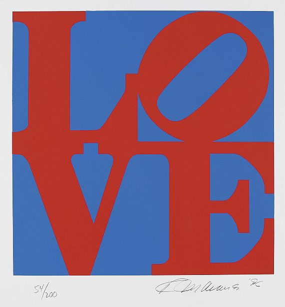 Robert Clark Indiana - Love/ Red - Blue
