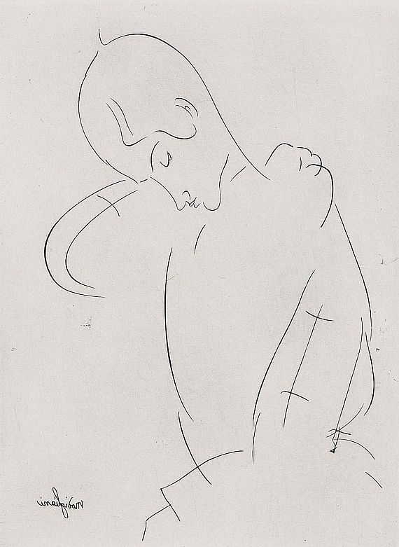 Amedeo Modigliani - Figur im Profil
