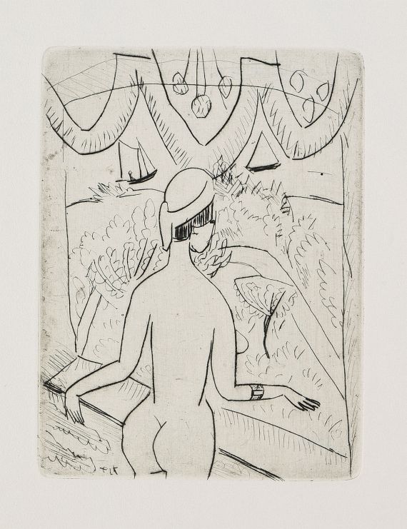 Ernst Ludwig Kirchner - Nackte Frau am Fenster
